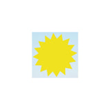 Text card star 180mm yellow 25/pack