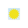 Text card star 180mm yellow 25/pack