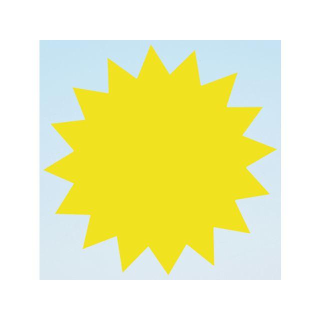 Text card star 180mm yellow 25/pack