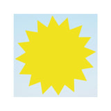 Text card star 180mm yellow 25/pack