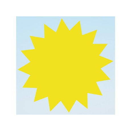 Text card star 180mm yellow 25/pack
