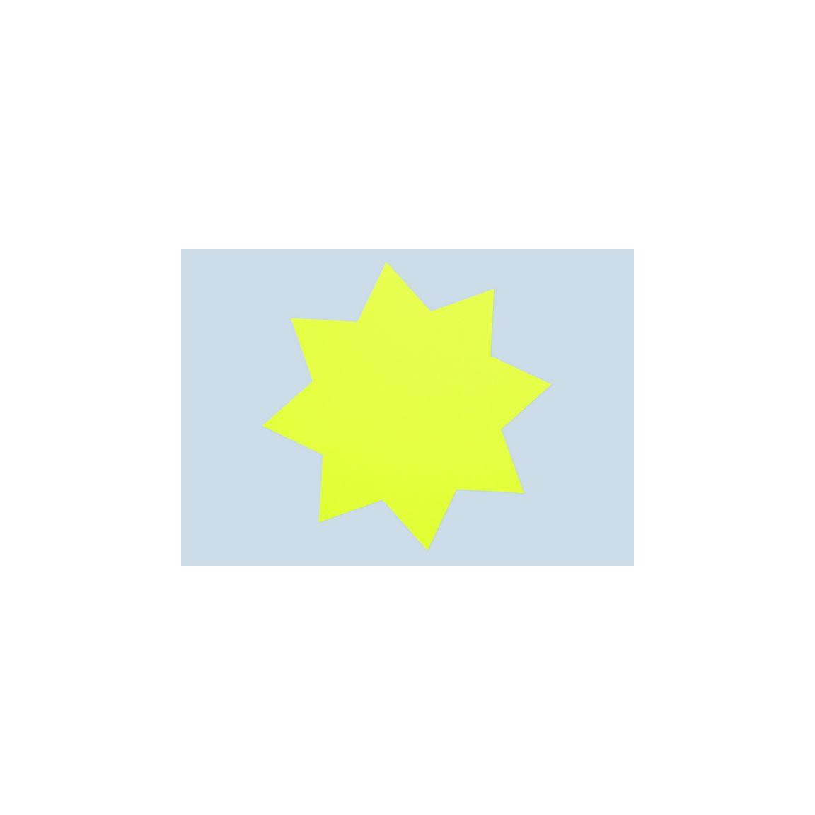 Text card star 350mm yellow 25/pack
