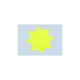 Text card star 350mm yellow 25/pack