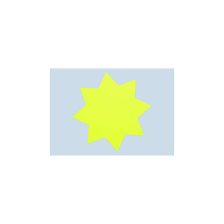 Text card star 350mm yellow 25/pack