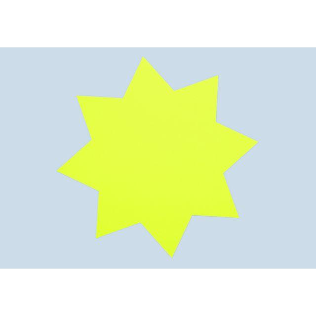Text card star 350mm yellow 25/pack