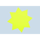 Text card star 350mm yellow 25/pack