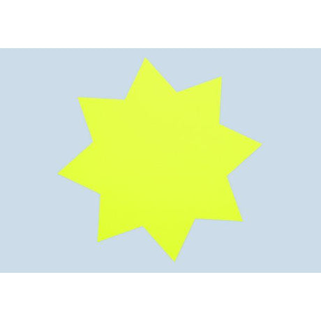 Text card star 350mm yellow 25/pack