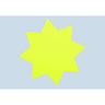 Text card star 350mm yellow 25/pack