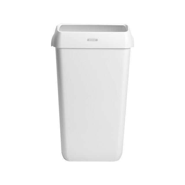 Wastepaper basket KATRIN 25L with lid white