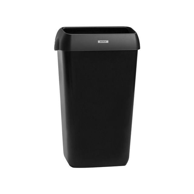 Wastepaper basket KATRIN 25L with lid black
