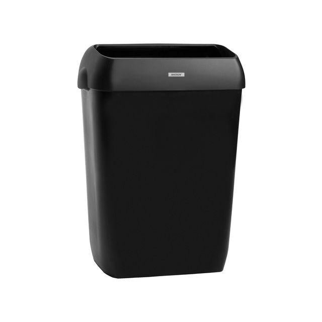 Wastepaper basket KATRIN 50L with lid black