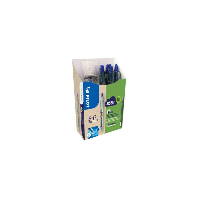 Ballpoint pen PILOT Ecoball 1mm blue 10+10/pack