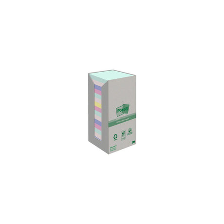 Notes POST-IT 100recy 76x76 black.f 16/pc