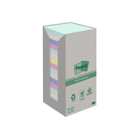 Notes POST-IT 100recy 76x76 black.f 16/pc