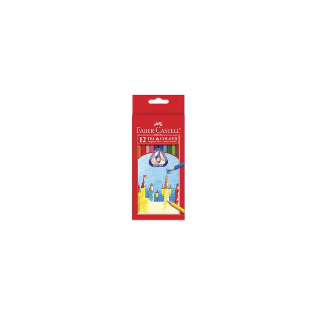 Colour pencil Tri Color Pencil Long 12/pack
