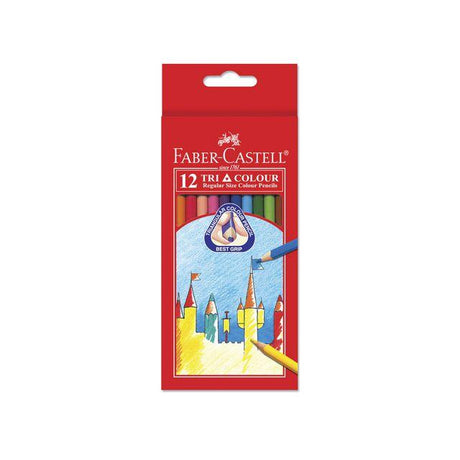 Colour pencil Tri Color Pencil Long 12/pack