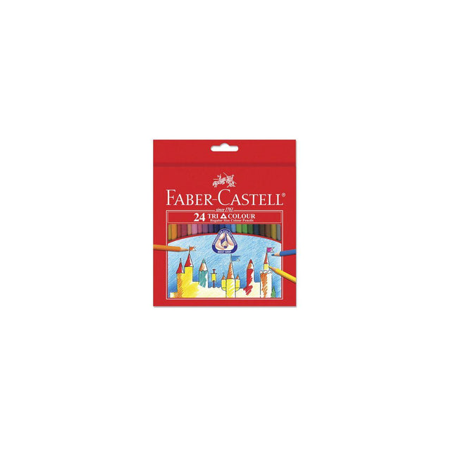 Coloured pencil Tri Color Pencil Long 24/pack