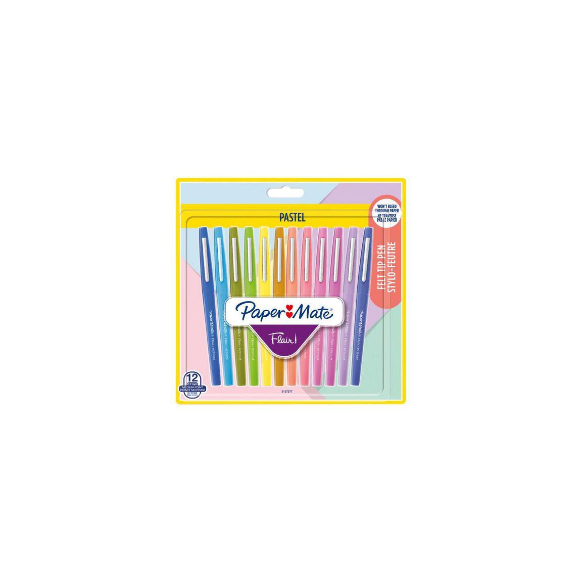 Labelling pen PAPERMATE Flair pastel 12/pack