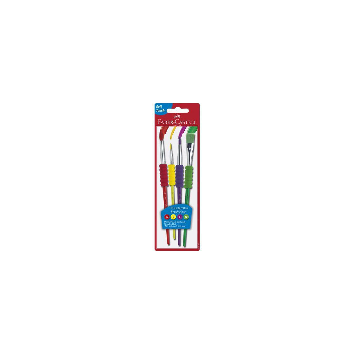 Brush Set Soft Grip 4 Sizes 4/pack