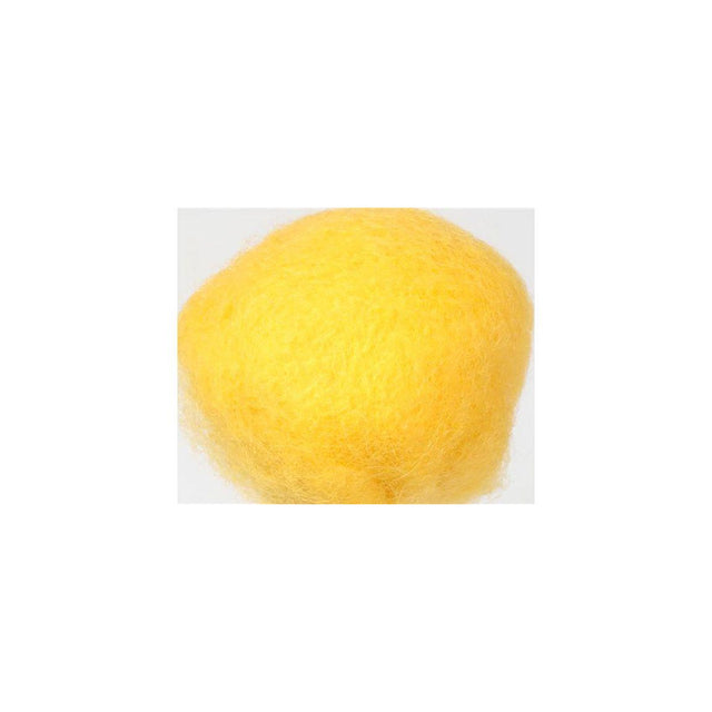 Carded wool 250g yellow