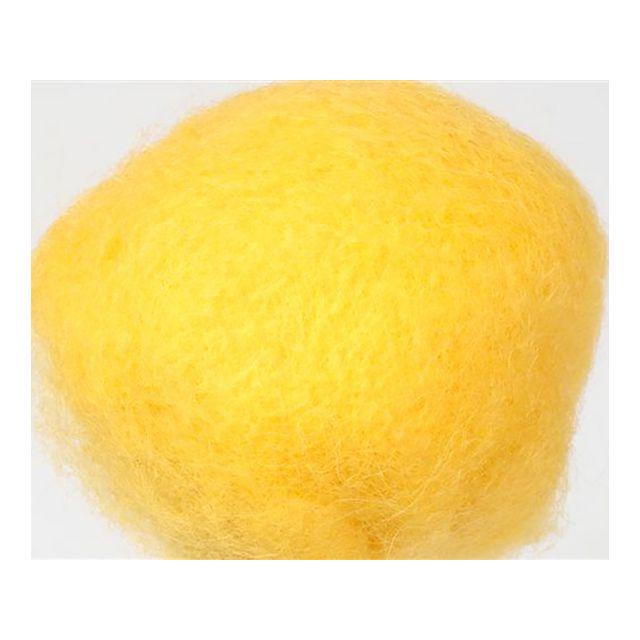 Carded wool 250g yellow