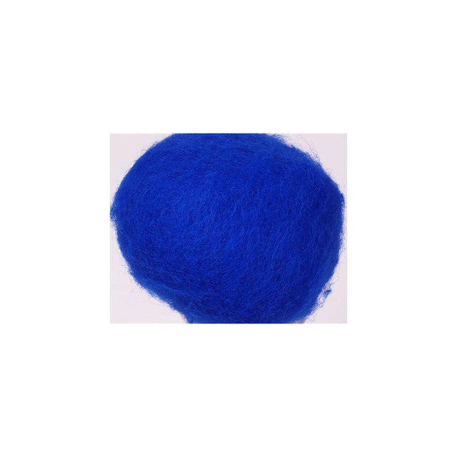 Carded wool 250g blue