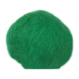 Carded wool 250g green