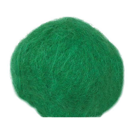 Carded wool 250g green