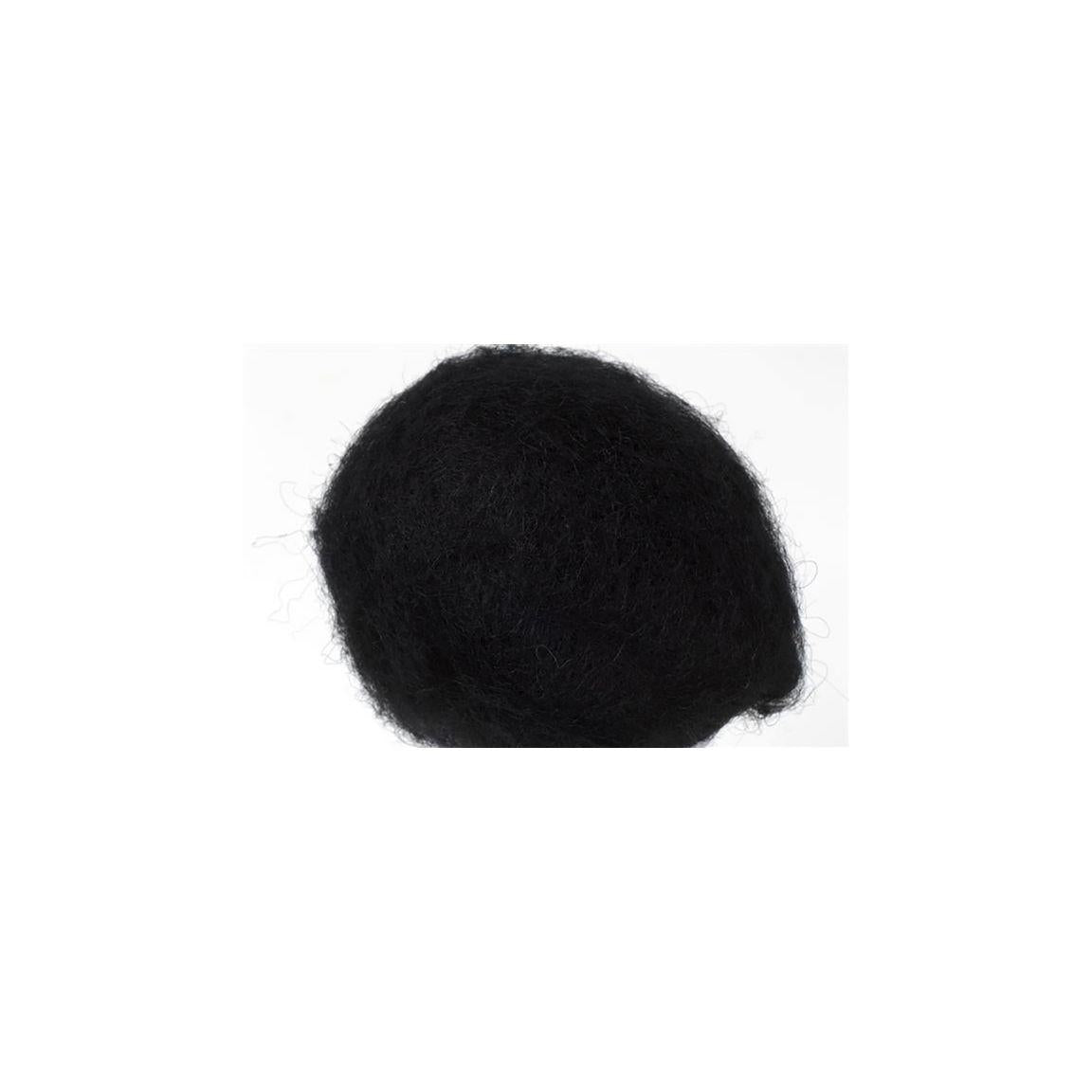 Carded wool 250g black