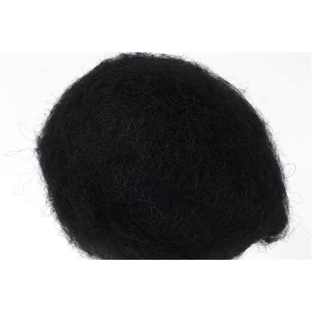Carded wool 250g black