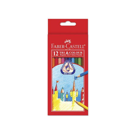 Coloured pencil Tri Color Pencil Long 12x5/pack