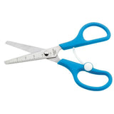 Spring-loaded scissors blue