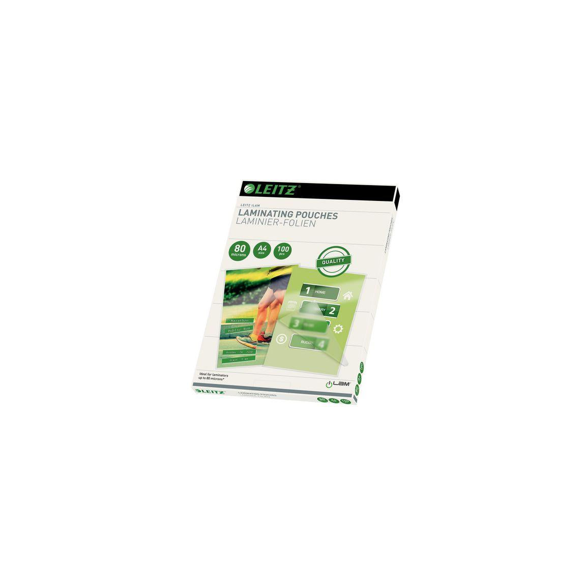 Laminate LEITZ A4 80mic clear 100/pack