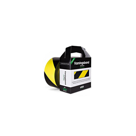 Warning tape yellow/black 75mmx500m