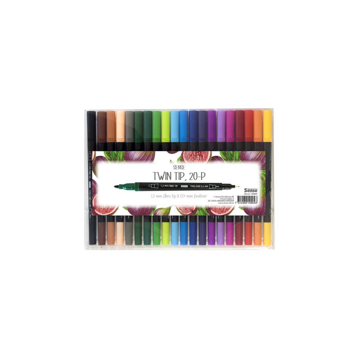 Fineliner SENSE double tip 20-pack