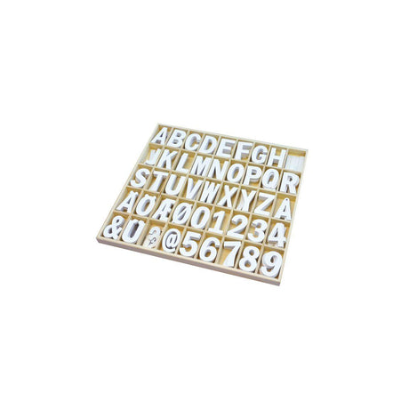 Wooden letters and numbers 225/pack