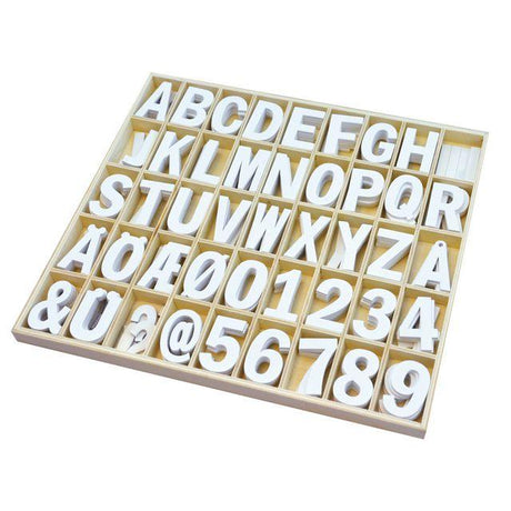 Wooden letters and numbers 225/pack