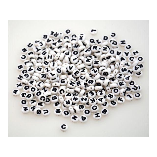 Letter beads Ø7.5 mm 500/pack