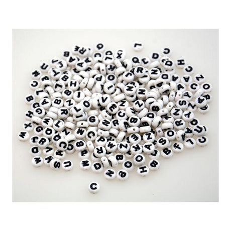 Letter beads Ø7.5 mm 500/pack