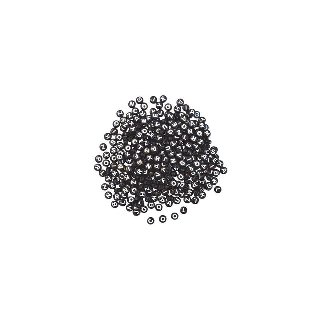 Letter beads Ø7,5 mm ca 500/pack