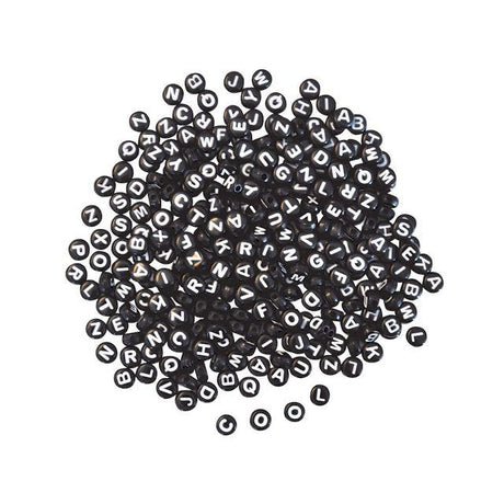 Letter beads Ø7,5 mm ca 500/pack