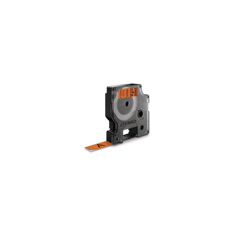 Tape DYMO Durable D1 12mm black on ora.