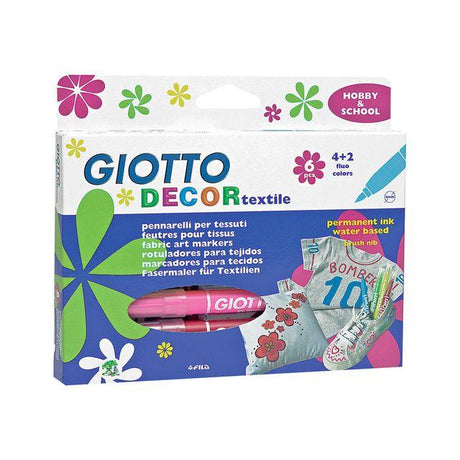 Textile colour pen GIOTTO Decor 6/pack
