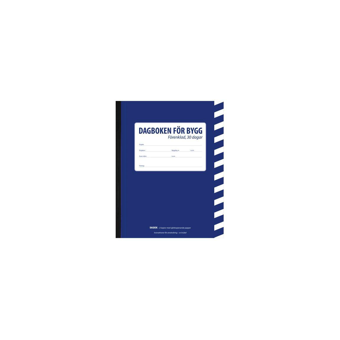 Construction diary simplified A5 30 days