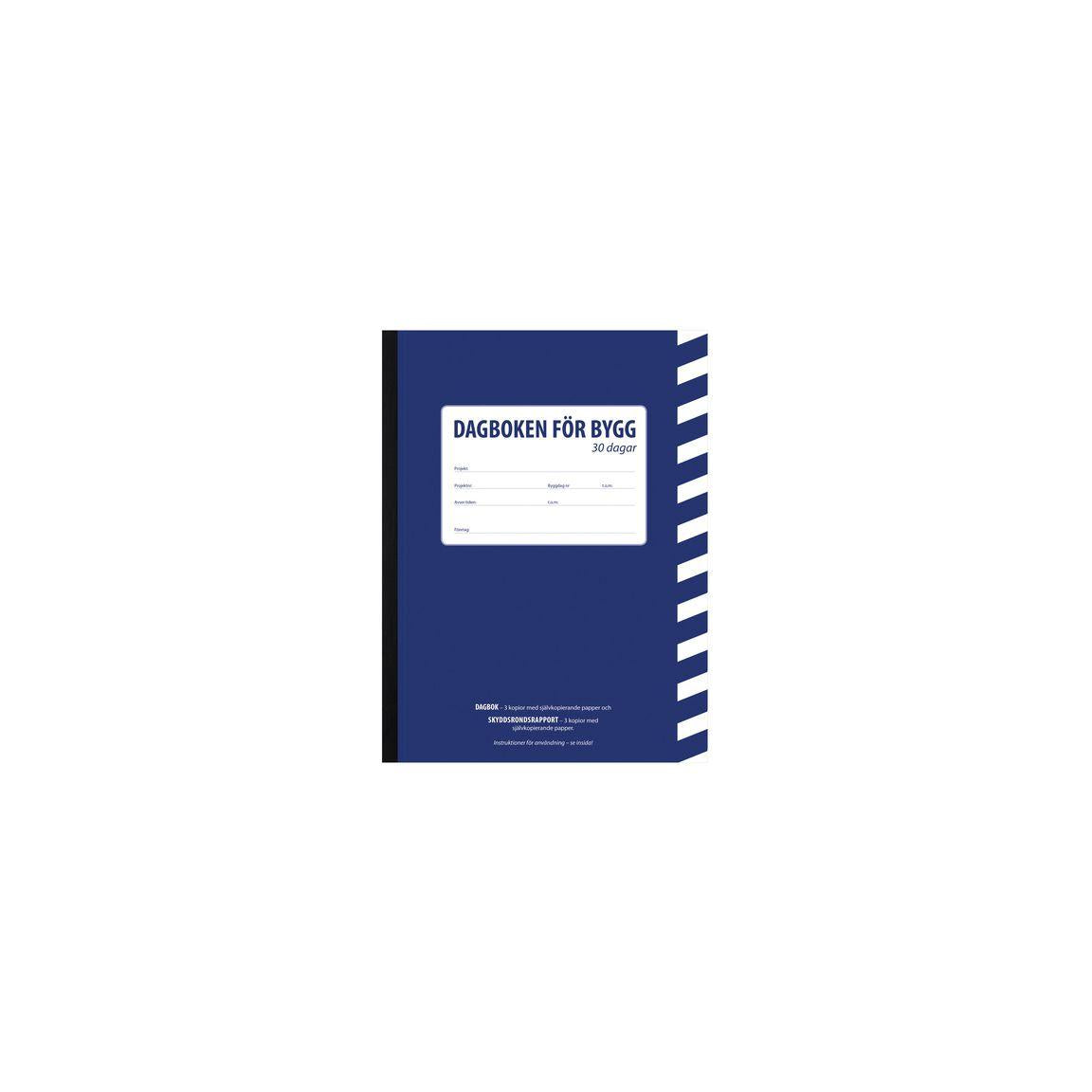 Construction diary A4 30 days