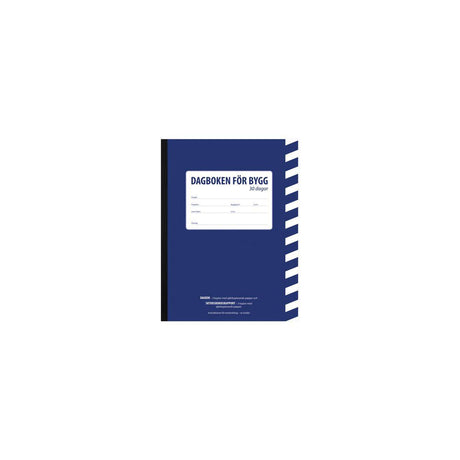 Construction diary A4 30 days
