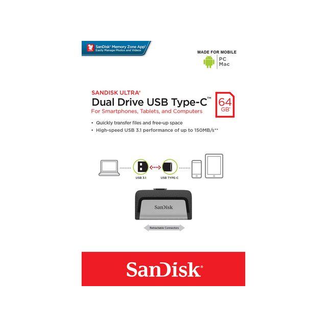 USB memory stick SANDISK Ultra Dual USB 64GB