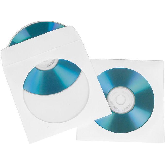 CD pocket HAMA paper 100/pc white
