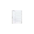 Card index LYRECO A4 1-5 white