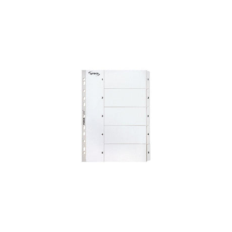 Card index LYRECO A4 1-5 white